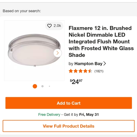 Flush Mount LED Light Fixture - Picture 1 of 1